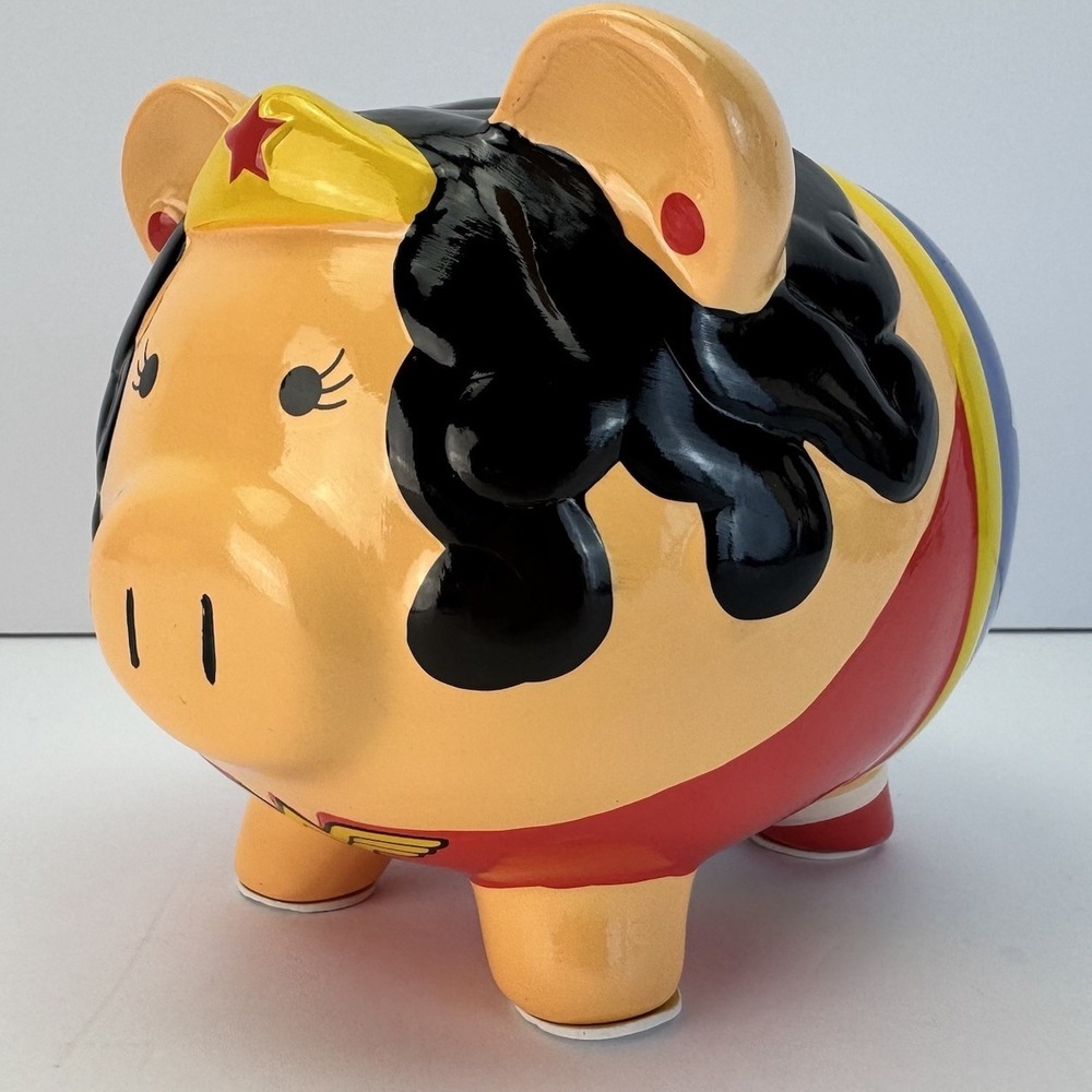 Wonder Woman‎ FAB Starpoint Ceramic Piggybank, original white plug & foot pieces